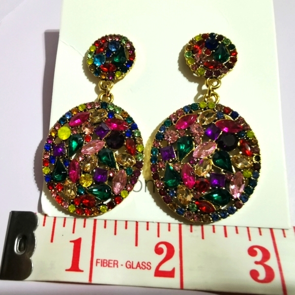 Waterdrop earrings Rhinestone - Picture 4 of 5